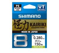SHIMANO Kairiki 8, 150m, Verde Mantis, Lenze da pesca intrecciate 8 volte