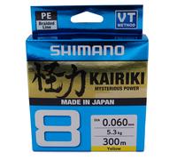 SHIMANO Kairiki 8, 300m, giallo, Treccia da pesca intrecciata 8 volte