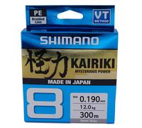 SHIMANO Kairiki 8, 300m, Luce-grigio, Treccia da pesca intrecciata 8 volte