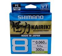 SHIMANO KAIRIKI 8 MANTIS GREEN 300MT - COLORE: VERDE, DIAMETRO (MM): 0.19, LUNGHEZZA: 300 MT, CARICO (KG): 12.00