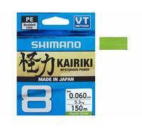 SHIMANO KAIRIKI 8 MANTIS GREEN 150MT - COLORE: VERDE, DIAMETRO (MM): 0.10, LUNGHEZZA: 150 MT, CARICO (KG): 6.50