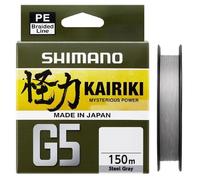 Japan-Shimano Tresse 5 Brins Kairiki G5 Steel Gray, 150 m, D.0,13 mm, R.4,1Kg, LDM51UE130150S