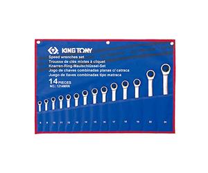 SHIMANO King Tony 12114MR - Set di chiavi miste metriche (14 pz)