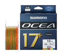 SHIMANO Line Ocea 17+ Braid 300m 76,7kg PE10 Multi color filo da pesca per resistenza