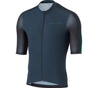 SHIMANO Maglia Manica Corta da Uomo, S-PHYRE Flash, Nero/Verde, Taglia M