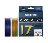 SHIMANO OCEA 17+ BRAID MULTICOLOR 300 MT - COLORE: MULTICOLOR, LINE (PE): 6, LUNGHEZZA: 300 MT, CARICO (KG): 47.70
