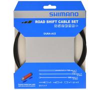 Shimano Road gear cable set, Polymer coated inners, black