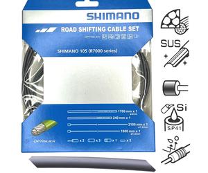 Shimano Set Cavi Cambio Per Bici Corsa Road In Gran Parte SP41 Optislick Grigio