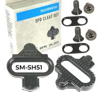 Shimano SPD Cleat Set SM-SH51 Nero Pedali Einfachausstieg Adattatore Slitta