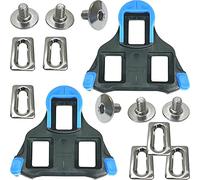 SHIMANO SPD SL - Piastre per scarpe da strada, per pedali con clic (SH-12 non fisse (rotazione anteriore centrale) blu)