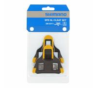 Shimano SM-SH11, Tacchette Pedali Strada, Nero/Giallo