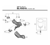 Coperchio del freno anteriore sinistro l e viti di fissaggio Shimano ST-R8020 Argenté TU
