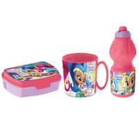 Shimmer e Shine Set Colazione,Box Portamerenda + Borraccia +Tazza,Scuola,Bambini
