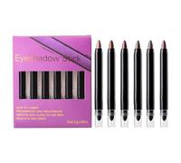 Shimmer Eyeshadow Stick, Set of 6 Brightener Eye Shadow Sticks, Smudge-Proof Eyeshadow, Easy to Apply Eye Lightener Pencil, Perfect for Women’s Makeup Looks