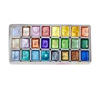 Shimmer Watercolor Paint Set Mineral - Mica Pigments 24 Captivating Colors