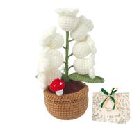 Shimmernest Lilyglow Flowers,Crochet Artificial Flower with 7 Little Night Lights,Cute Potted lamps Gifts for Wife Girlfriend Birthday Christmas Valentine