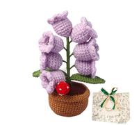 Shimmernest Lilyglow Flowers,Crochet Artificial Flower with 7 Little Night Lights,Cute Potted lamps Gifts for Wife Girlfriend Birthday Christmas Valentine