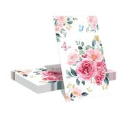 Shimmerz 20 Pezzi Tovaglioli Rettangolari, Motivo Rose E Farfalle Tovagliolo di Carta USA e Getta per Matrimonio Romantico Battesimo Festa della Mamma Festa in Giardino, 11 x 20 cm 2 Strati Morbidi