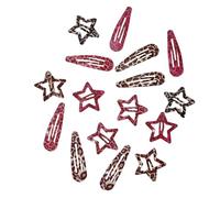 Shimmerz 8 Pa Metall Klick Haarklipps, Stelle e Lacrime Fermagli per Capelli, Antiscivolo Accessori Y2K per Capelli Sottili e Spessi (Rosa e Marrone Leopardo)