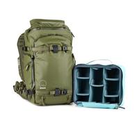 Shimoda Explore V2 25 - Zaino impermeabile con altezza del busto regolabile, maniglia per bagagli, punti di accesso multipli, treppiedi e tasche per bottiglie d'acqua (verde militare)