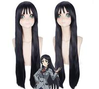 Shimoneta to Iu Gainen Ga Sonzai Shinai Taikutsu Na Sekai Sox Parrucche Lungo rettilineo Kajo Ayame Parrucca Cosplay Parrucche da festa nere