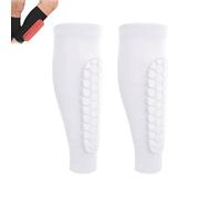 Shin Defender Shin Guards Kids, Shindefender Shinguardian Elite-Fits Naturally the Leg, Soccer Shin Guards Youth & Kids (White,S)