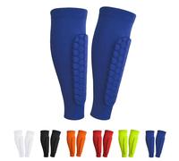 Shin Defender Shin Guards, Shin Defender Shin Guards Kids, Soccer Training Equipment Calf Compression Sleeve for Kids, Youth and Adult (Blue2)