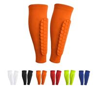 Shin Defender Shin Guards, Shin Defender Shin Guards Kids, Soccer Training Equipment Calf Compression Sleeve for Kids, Youth and Adult (Orange2)