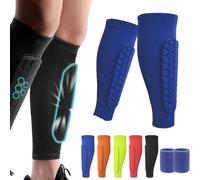 Shin Defender Shin Guards, Shinbang Protector 2.0, Shin Defender Shin Guards Kids, Shinbang Protector Ski, Shindefender Shin Guards, Fit Conforms to The Leg, Shin Pads Cover for Sports (S,Blue)