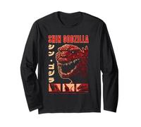 Shin Godzilla a City Doomed Collage with Kanji Monster Movie Maglia a Manica