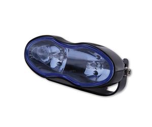 SHIN YO Alte travi e nebbia, nero, vetro blu, 2x H3 55W, nero