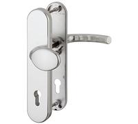 SHIN YO - Maniglia di sicurezza per porta PZ88, spessore 67-72, con protezione antincendio RC3, colore: Argento