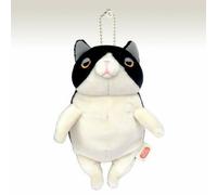 Shinada Global Mochineko Peluche Hachiware mini con catena a sfera con tracci...