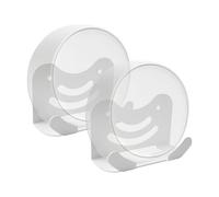 shinar Kit di montaggio a parete in metallo compatibile con sistema TP Link Deco BE23/BE25/BE3600/BE5000 Mesh WiFi 7, staffa salvaspazio bianca, confezione da 2