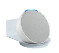 shinar Supporto da parete universale compatibile con Echo Pop | Homepod Mini/Home Mini salvaspazio accessorio per Echo Pop supporto con gestione dei cavi (Metallo Bianco)