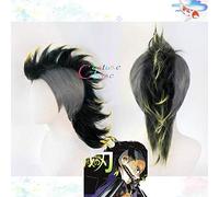 Shinazugawa Sanemi Anime Demon Slayer Kimetsu No Yaiba Cosplay Parrucca Capelli di Halloween + Protezione parrucca gratuita