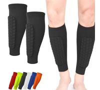 Shinbang Protector 2.0, Shin Defender Shin Guards, Sci Protetcor con Pads a Nido d'Ape per Bambini e Adulti (Black,L)