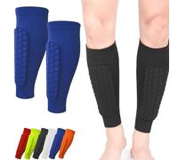 Shinbang Protector 2.0, Shin Defender Shin Guards, Ski Sports Elastic Shin Bang Protetcor with Honeycomb Pads for Kids and Aldult (Blue,XL)