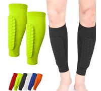 Shinbang Protector 2.0, Shin Defender Shin Guards, Ski Sports Elastic Shin Bang Protetcor with Honeycomb Pads for Kids and Aldult (Green,M)