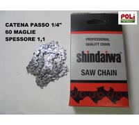 SHINDAIWA 251TCS CATENA RICAMBIO 60 MAGLIE PASSO 1/4" 1.1MM PER BARRA DA 10"