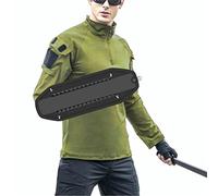 Shindn Scudo Protettivo Portatile in Lega di Alluminio Piccolo Scudo Protettivo in Metallo Scudo tattico Scudo di autodifesa Multifunzione (Black Sawtooth Shield)