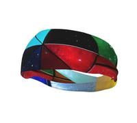 Shine All-Direction Printed Sports Headband - Stretchy Moisture Wicking Headband for Yoga Fitness
