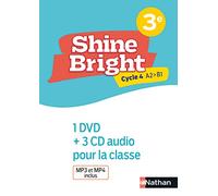 Shine Bright 3e Cycle 4 A2-B1: Coffret 1 DVD + 3 CD audio pour la classe