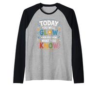 Shine Bright in The Classroom Motivational per educatori Maglia con Maniche Raglan