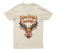 Shine Bright, Rudolph Christmas T-Shirt Unisex Regalo Retrò Divertente...