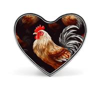 Shine Gallo carino distintivo a forma di cuore, spille per donne e uomini, gioielli alla moda accessori per cappelli, borse, giacche, cappotti, regali di giorno