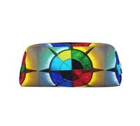 Shine in All Directions - Custodia in pelle leggera e portatile con cerniera, 20,5 x 5,5 x 8 cm, per ufficio, viaggi, trucchi, Oro, Taglia unica, Portamonete
