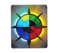 Shine in all directions - Tappetino per mouse multicolore in gomma ispessita con bordo bloccato, 20 x 24 cm, per ufficio, gioco, studio e scrivania