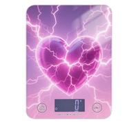 Shine Light Heart Purple bariatric Food Scale Travel 5 kg/5 g Precisa Cucina Grammi Bilancia con 4 Unità per Keto Keto Baking peso Digital para comida