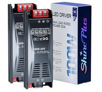 Shine Plus Trasformatore a LED, 24 V, trasformatore da 100 W, alimentatore di rete AC 230 V a DC 24 Volt, trasformatore a bassa tensione regolabile, per strisce LED